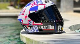 Helm milik Aleix Espargaro. (Instagram.com/@aleixespargaro)