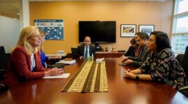 Menteri Keuangan (Menkeu) Sri Mulyani Indrawati menghadiri acara Bilateral Meeting with The Deputy Prime Minister and MoF Netherlands.  (Dok. kemenkeu.go.id)
