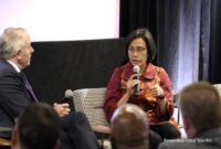 Sri Mulyani Indrawati menjadi pembicara utama dalam sesi Keynote Dialogue rangkaian kegiatan Special Event Toward G20 Summit. (Dok. kemenkeu.go.id)