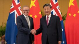 Perdana Menteri Australia Anthony Albanese melakukan pertemuan bilateral dengan Presiden Cina Xi Jinping. (Instagram.com/@albomp)
