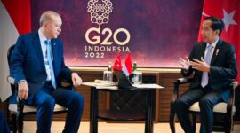 Presiden Jokowi melakukan pertemuan bilateral dengan Presiden Turki, Recep Tayyip Erdogan. (Dok. Setkab.go.id)
