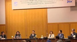 Menteri Keuangan (Menkeu) Sri Mulyani Indrawati melakukan pertemuan bilateral dengan Presiden JICA. (Dok. Kemenkeu.go.id) 