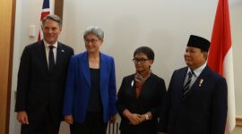 Menteri Pertahanan RI Prabowo Subianto menghadiri pertemuan 2+2 Kementerian Luar Negeri dan Kementerian Pertahanan Indonesia-Australia. (Dok. Tim Media Prabowo Subianto)