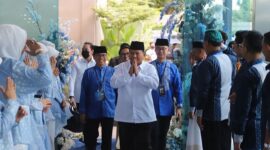 Menteri Pertahanan Prabowo Subianto di acara Acara silaturahmi Ramadhan yang digelar oleh PAN. (Instagram.com/@prabowo)
