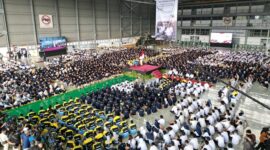 Menteri Pertahanan RI Prabowo Subianto saat menghadiri acara “The 1st DEFEND ID’s Day” di Hanggar PT Dirgantara Indonesia, Bandung Jawa Barat. (Dok. Tim Media Prabowo Subainto)