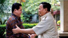 Menteri Pertahanan, Prabowo Subianto bersama Menteri BUMN  Erick Thohir. (Dok. Kemhan.go.id)
