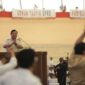 Ketua Umum Partai Gerindra Prabowo Subianto dalam acara Konsolidasi Akbar Partai Gerindra se-Jakarta Timur yang digelar di GOR Velodrom, Jakarta Timur, Minggu, 16 Juli 2023. (Dok. Tim Media Prabowo Subianto)