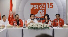 Ketua Umum Partai Gerindra Prabowo Subianto mengunjungi Partai Solidaritas Indonesia (PSI). (Dok. Tim Media Prabowo)
