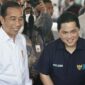 Presiden Joko Widodo Bersama Menteri BUMN Erick Thohir. (Facbook.com/@Erick Thohir)
