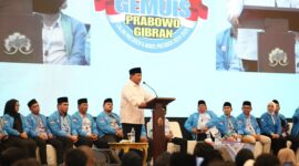 Capres nomor urut 2, Prabowo Subianto menghadiri acara 'Deklarasi Kaukus Generasi Muda Islam' di Balai Kartini, Jakarta. (Dok. Tim Media Prabowo-Gibran)

