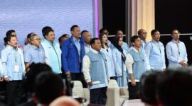 Acara debat kelima Pilpres 2024 yang digelar di Jakarta Convention Center (JCC), Jakarta. (Dok. TKN Prabowo - Gibran)
