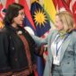 Menteri Keuangan (Menkeu) Sri Mulyani Indrawati bertemu bilateral dengan Presiden European Investment Bank (EIB) Nadia Calvino. (Dok. Kemenkeu.go.id)