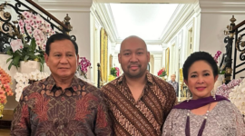 Ketua Umum Partai Gerindra Prabowo Subianto menghadiri acara ulang tahun Siti Hediati Hariyadi. (Instagram.com/@titieksoeharto)