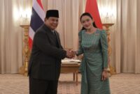 Presiden Prabowo Subianto dan Perdana Menteri Paetongtarn Shinawatra saat penandatanganan MoU kerja sama bilateral di bidang kesehatan Indonesia - Thailand, Senin, 19 Mei 2025. (Dok. Tim Komunikasi Prabowo Subianto)