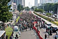 Potret aksi unjuk rasa.